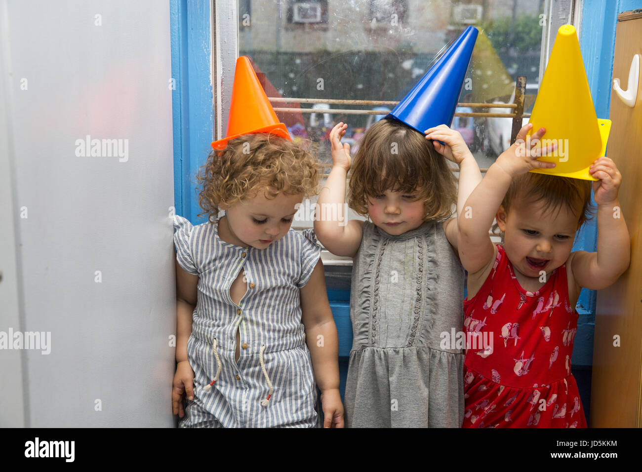 L'école maternelle/Early Learning Centre à l'aide d'un quartier ethnique de Kensington/Windsor Terrace à Brooklyn, New York. Banque D'Images