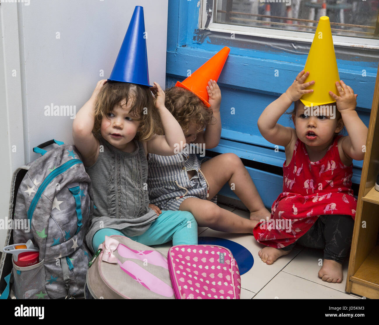 L'école maternelle/Early Learning Centre à l'aide d'un quartier ethnique de Kensington/Windsor Terrace à Brooklyn, New York. Banque D'Images