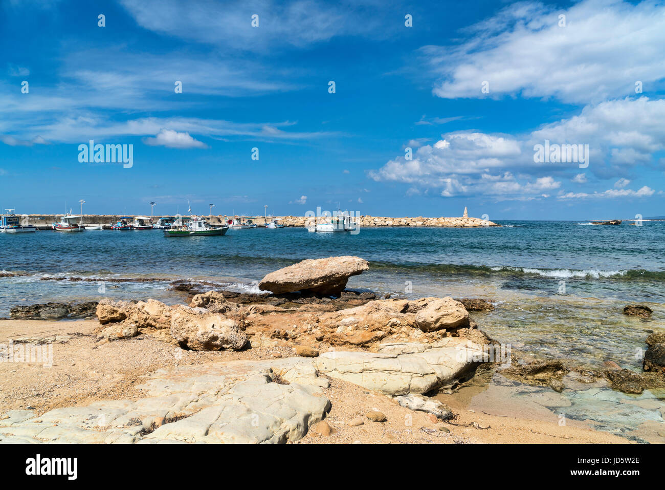 Port d'Agios Georgios, Paphos, Paphos, Chypre Banque D'Images