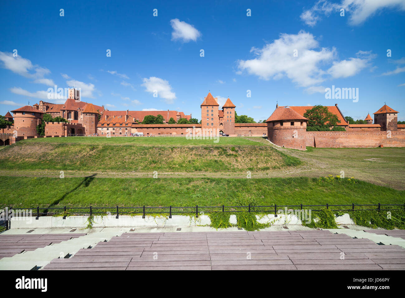 Le château de Malbork (Marienburg), l'Ordre Teutonique forteresse médiévale, Pologne Banque D'Images