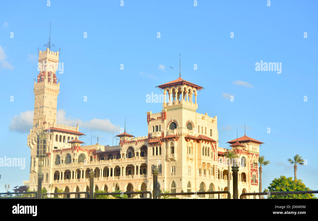 Montaza Palace, palais du roi Farouk, Alexandria, Egypte Banque D'Images