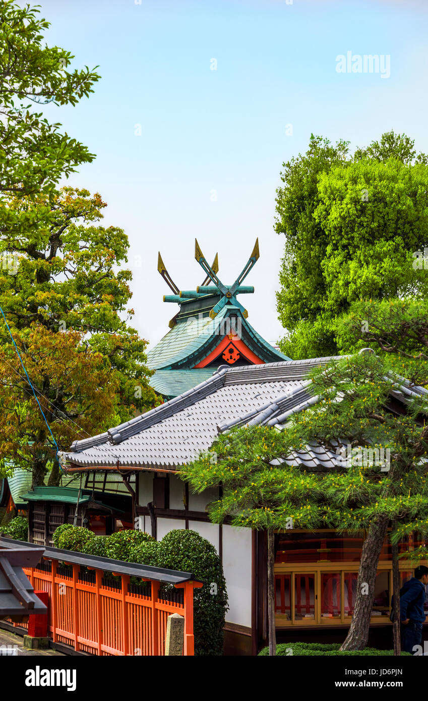 Fushimi Inari Taisha, distinctif de l'architecture. Banque D'Images