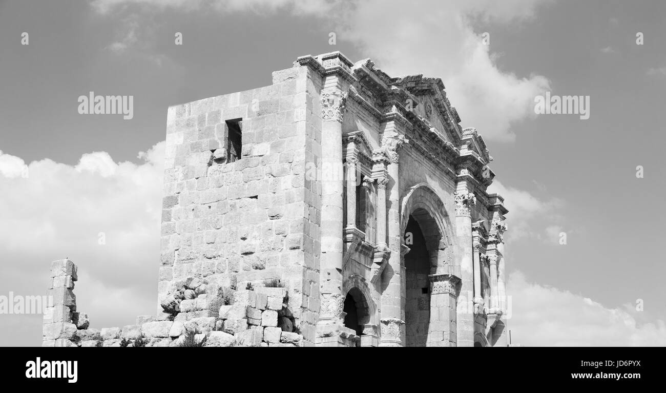 En Jordanie Jerash le site archéologique antique héritage classique pour les touristes Banque D'Images