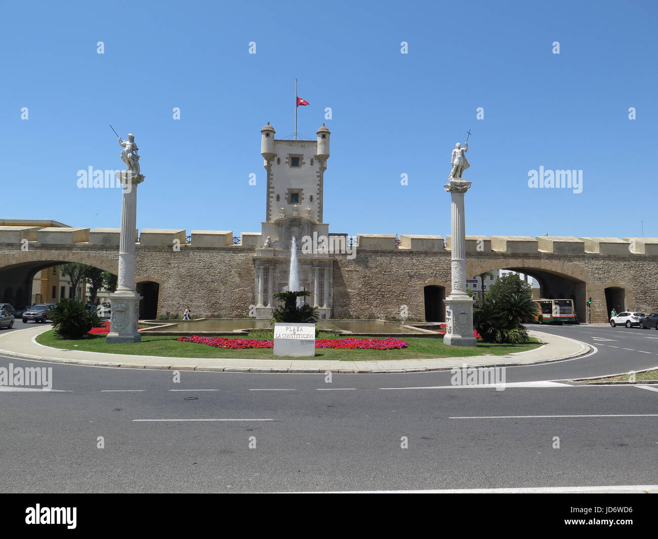 Las Puertas de Tierra, Cadix, Andalousie, Espagne Banque D'Images