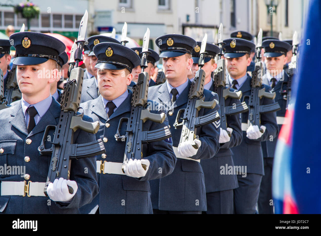 Brampton, au Royaume-Uni. 18 Juin, 2017. RAF Spadeadam a reçu la liberté de Brampton le Juin 18 2017. Crédit : Andrew Cheal/Alamy Live News Banque D'Images