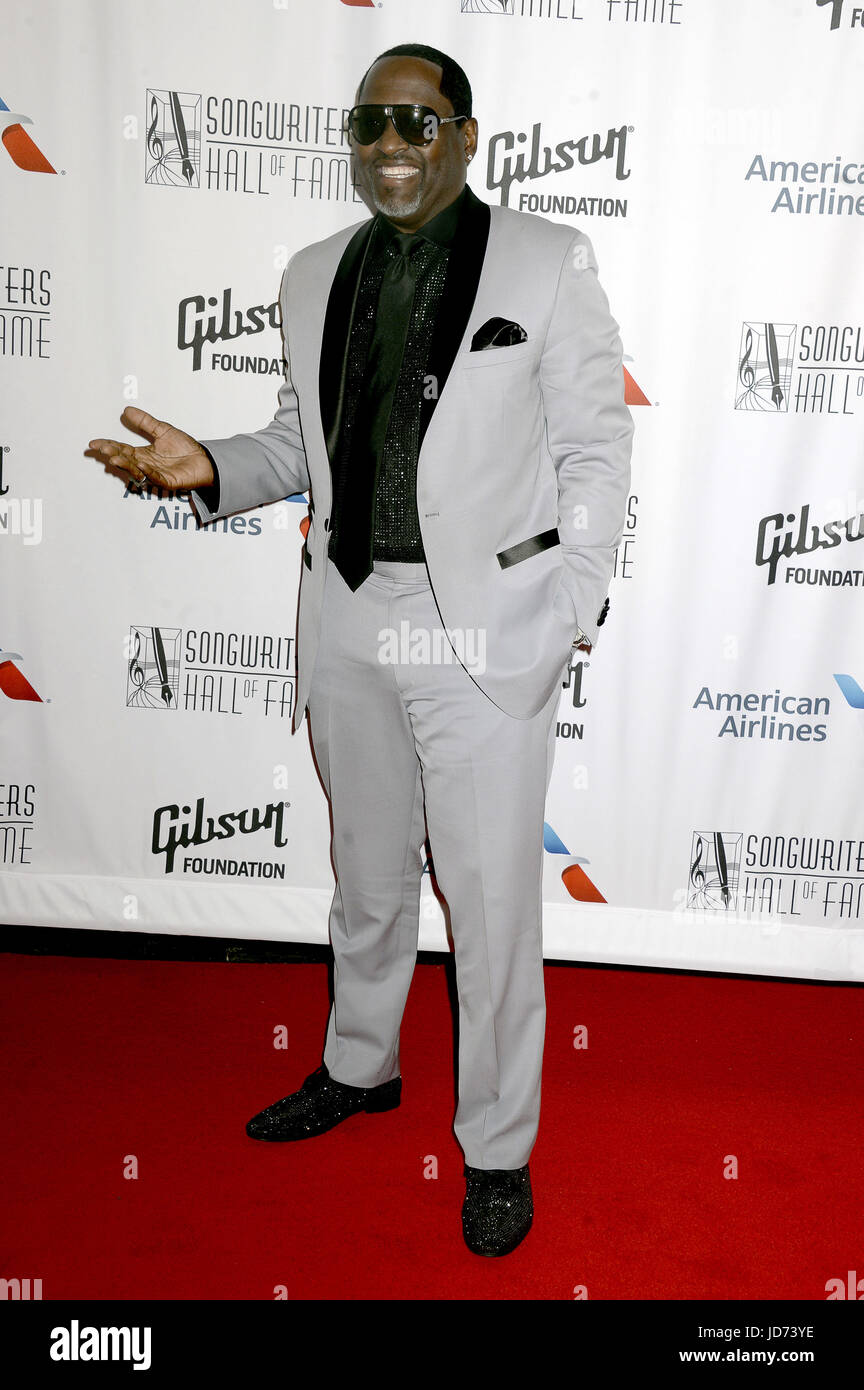 New York, États-Unis d'Amérique. 15 Juin, 2017. Johnny Gill à la 48. Songwriters Hall of Fame Induction et dans Gala le Marriott Marquis Hotel. New York, 15.06.2017 | Conditions de crédit dans le monde entier : dpa/Alamy Live News Banque D'Images