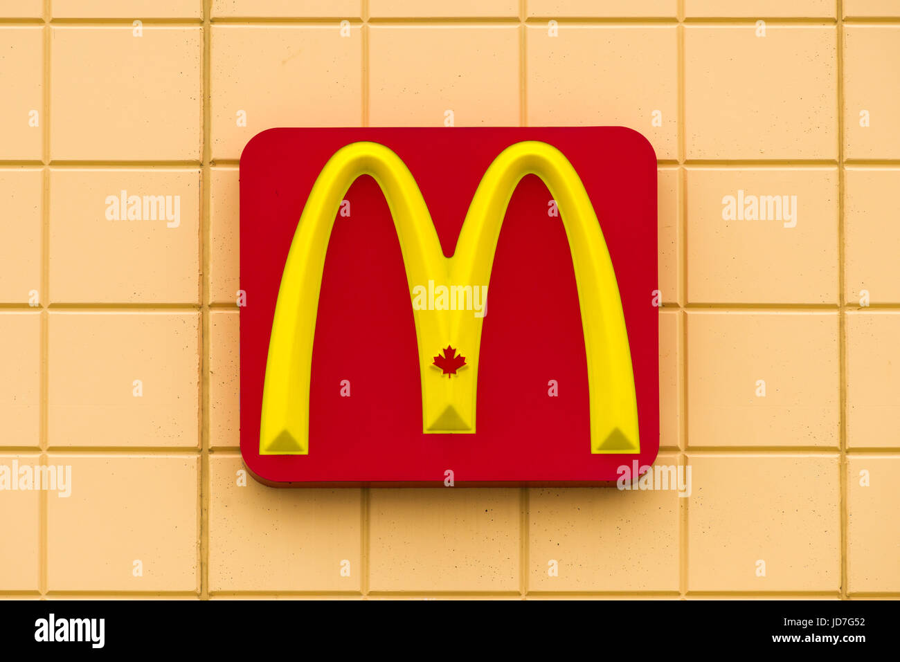 Logo de Marque Canada McDonalds sur l'extérieur du bâtiment Banque D'Images