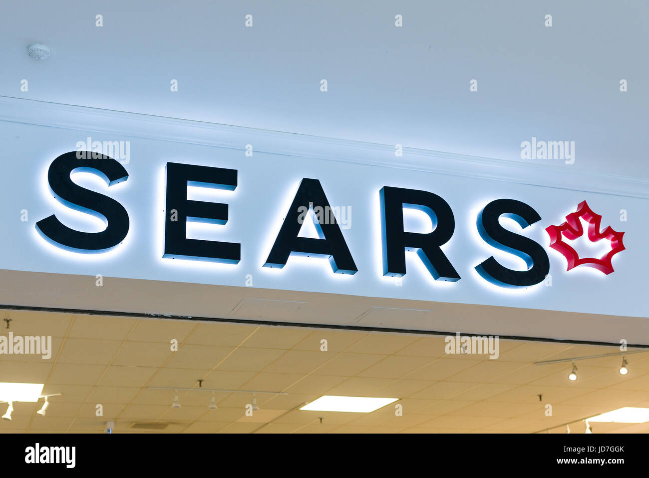 Sears Canada Logo marque sur l'extérieur du bâtiment Banque D'Images