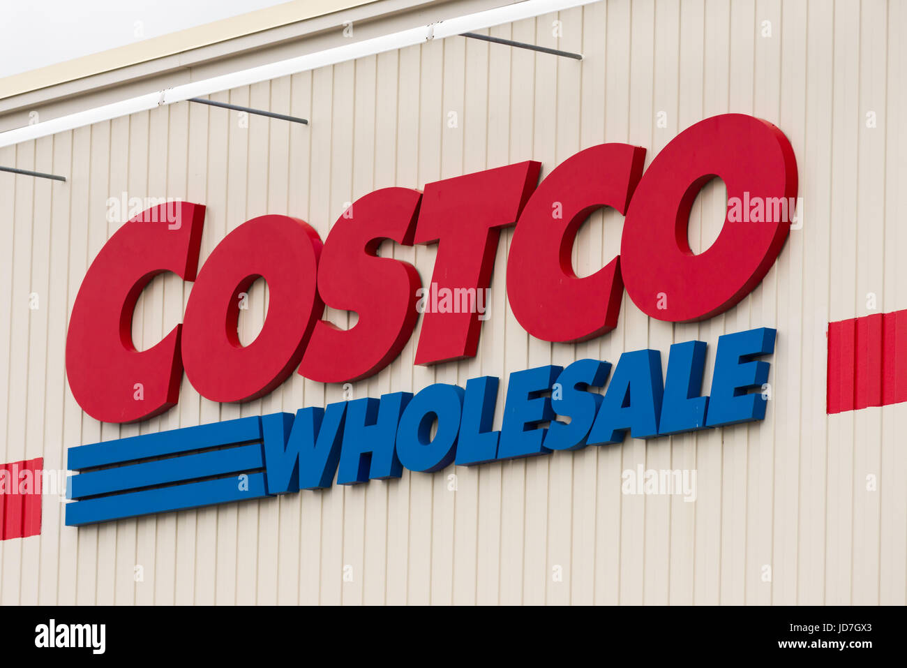 Costco Wholesale Logo marque sur l'extérieur du bâtiment Banque D'Images