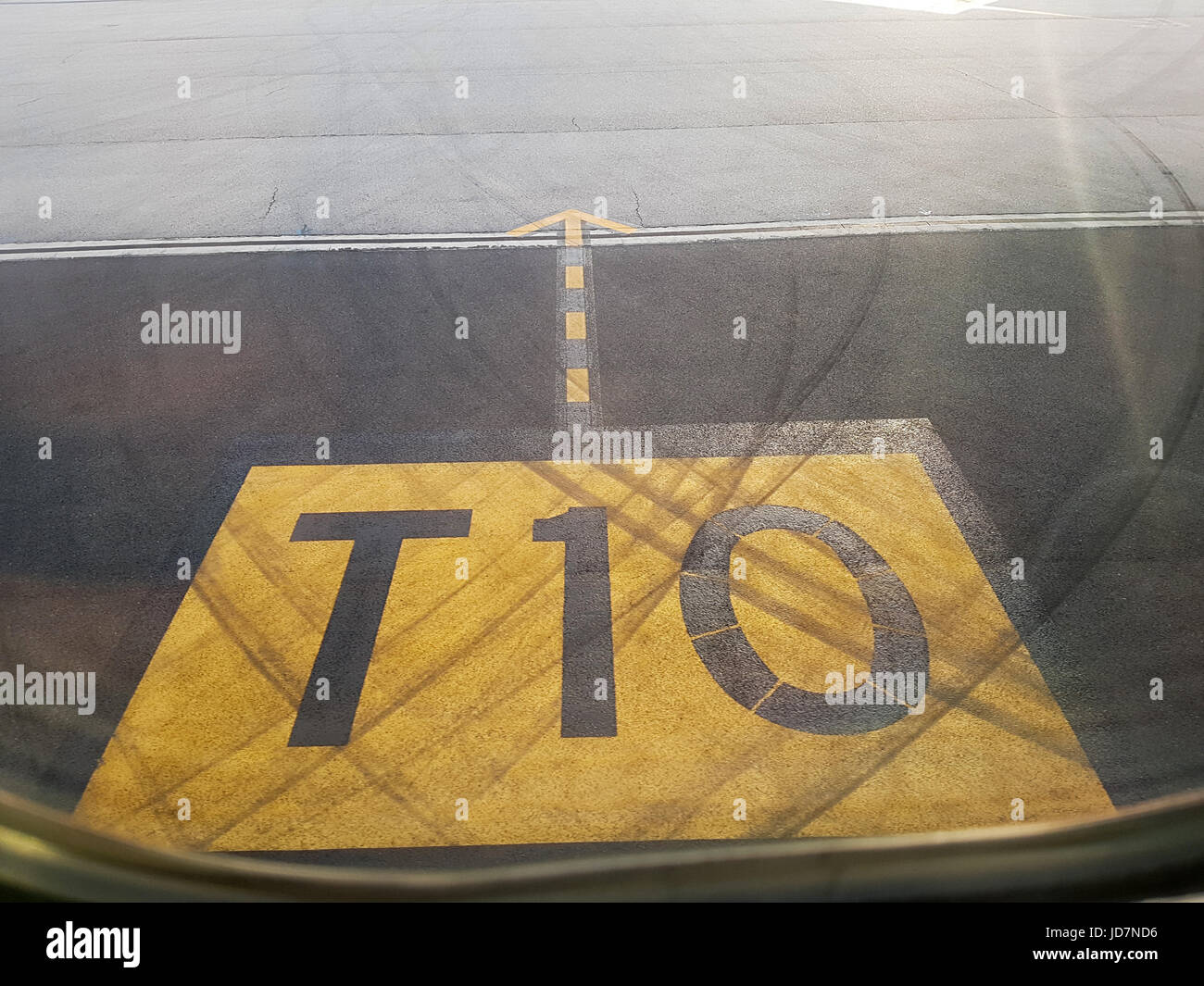 Signal sur le plancher ou de l'aéroport Banque D'Images