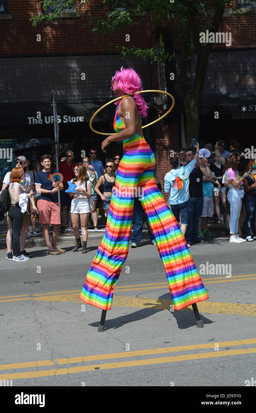 Pride Parade Columbus Ohio,juin 17,2017 Banque D'Images