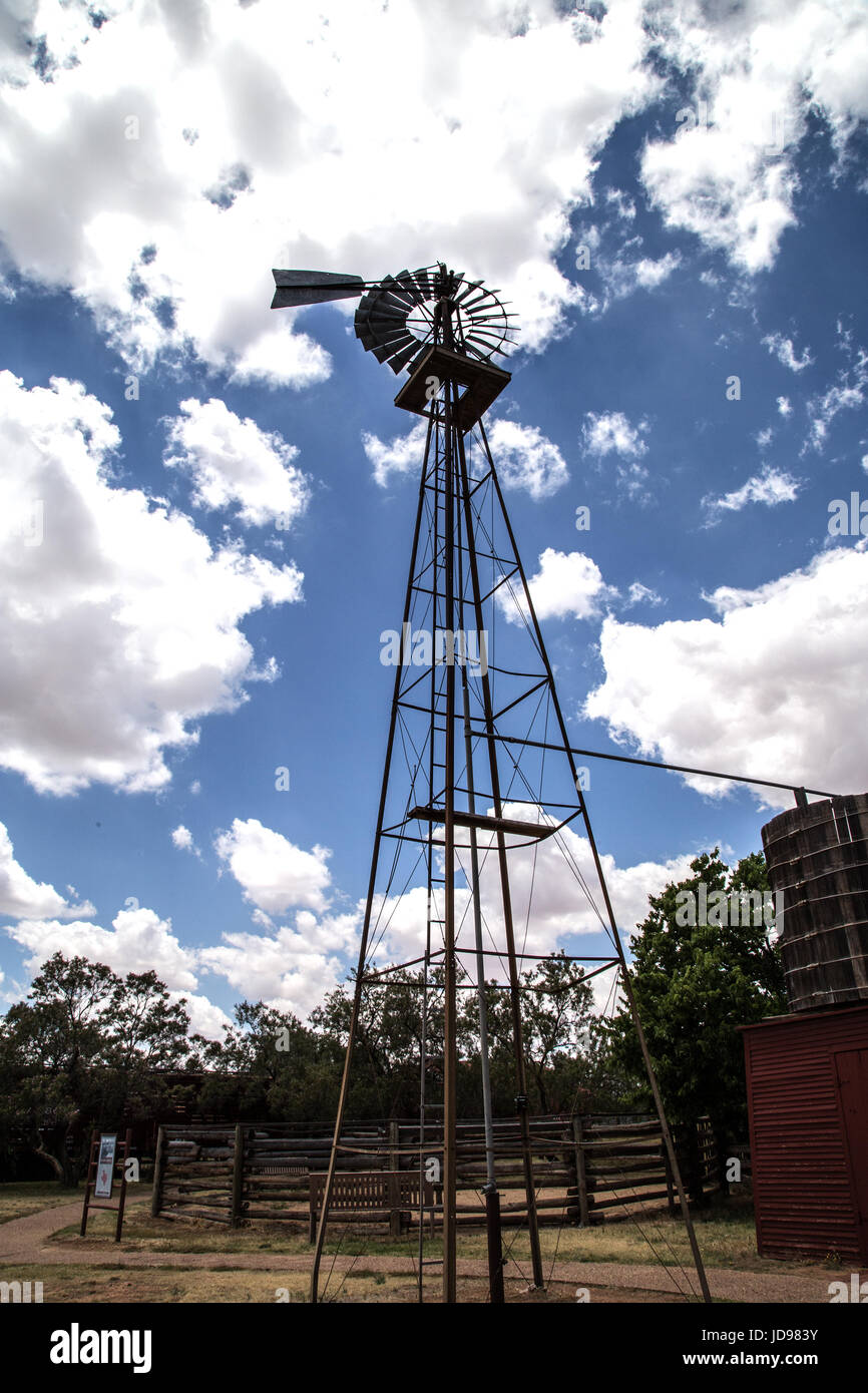 Clipper Moulin, 1910 à l'élevage National Heritage Center, Lubbock Texas Banque D'Images