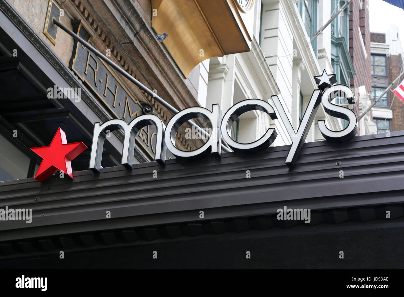 Signe du grand magasin Macy's, New York City, New York, USA Banque D'Images