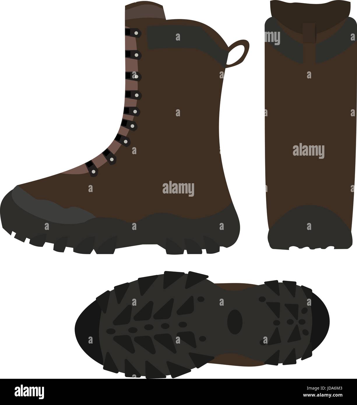 Chaussures de randonnée, bottes, illustration vectorielle, isolated on white Illustration de Vecteur