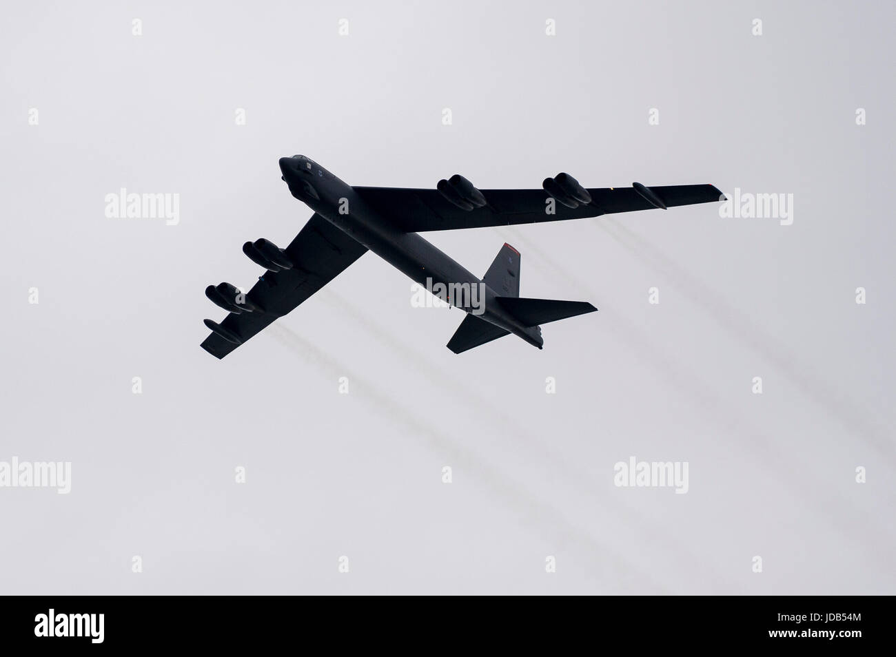 Un bombardier stratégique à long rayon d'Boeing B-52 Stratofortress pendant la 45e édition de l'exercice BALTOPS 2017 Opérations de la Baltique à Ustka, Polan Banque D'Images
