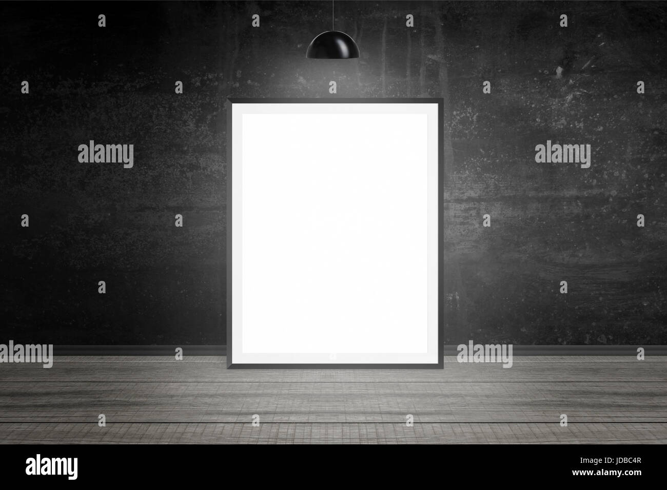 Lampe allumée avec cadre photo. L'espace vide, vide, livre blanc pour une maquette. Mur noir en arrière-plan. Plancher en bois. Banque D'Images Lampe allumée avec cadre photo. L'espace vide, vide, livre blanc pour une maquette. Mur noir en arrière-plan. Plancher en bois. Banque D'Images