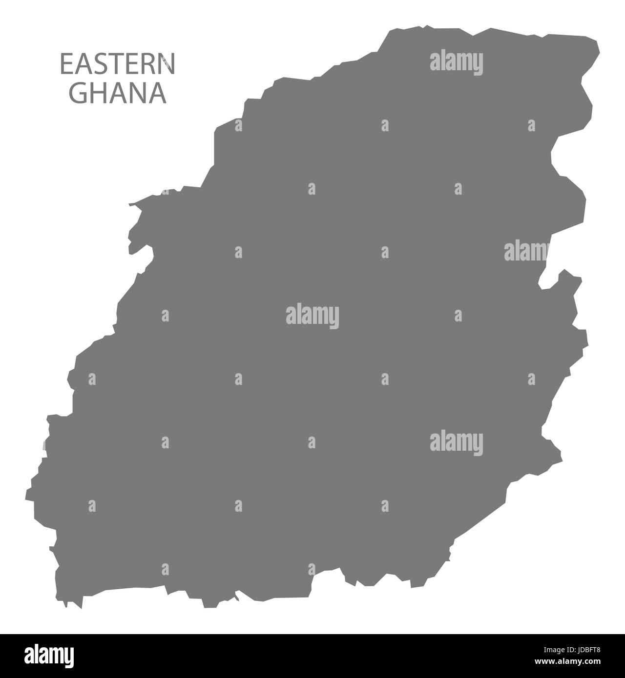 L'Est du Ghana site gris illustration silhouette Banque D'Images