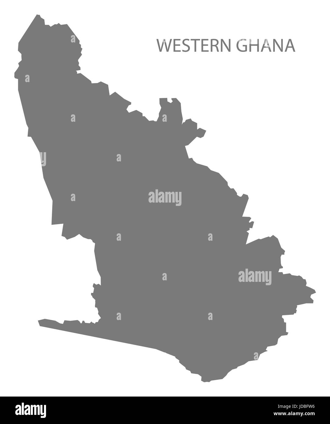 L'Ouest du Ghana site gris illustration silhouette Banque D'Images