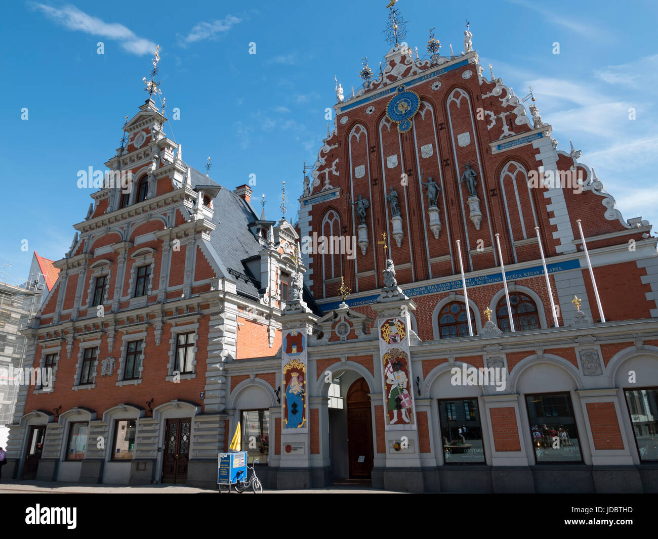 Les points noirs House, Riga, Lettonie. Banque D'Images