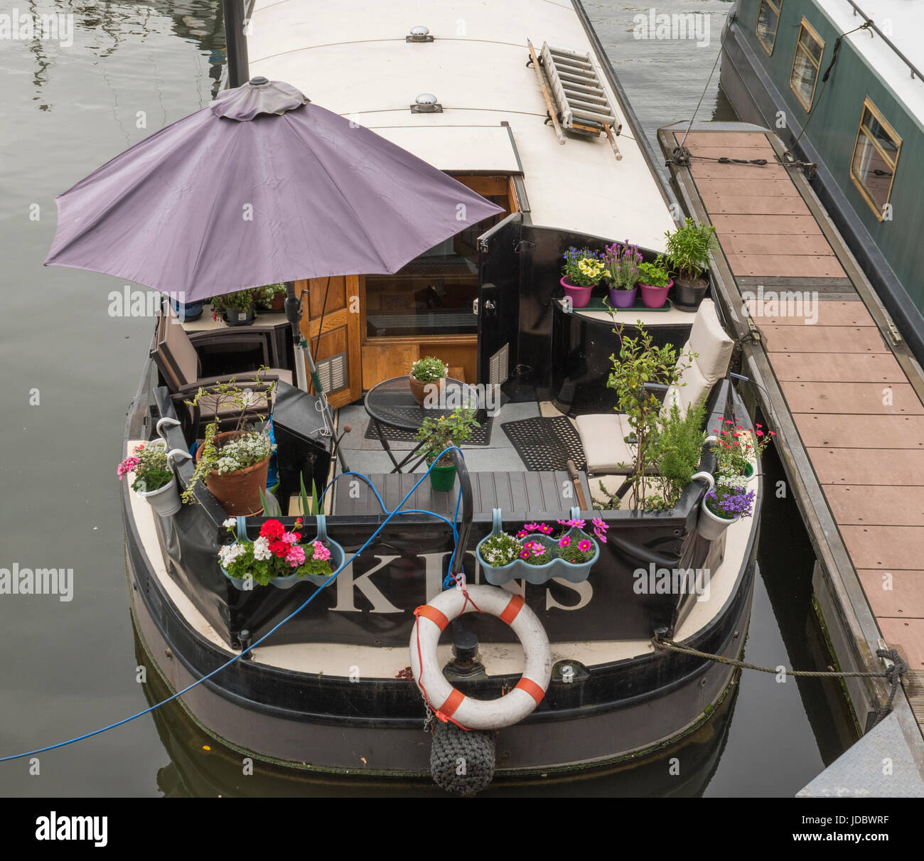 Péniche sur port flottant de Bristol Banque D'Images