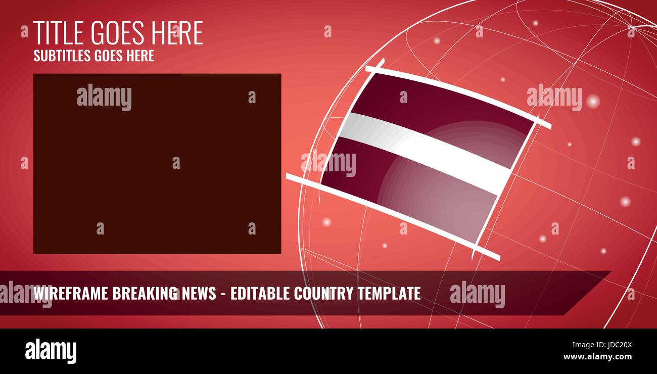Breaking News en Lettonie Illustration de Vecteur