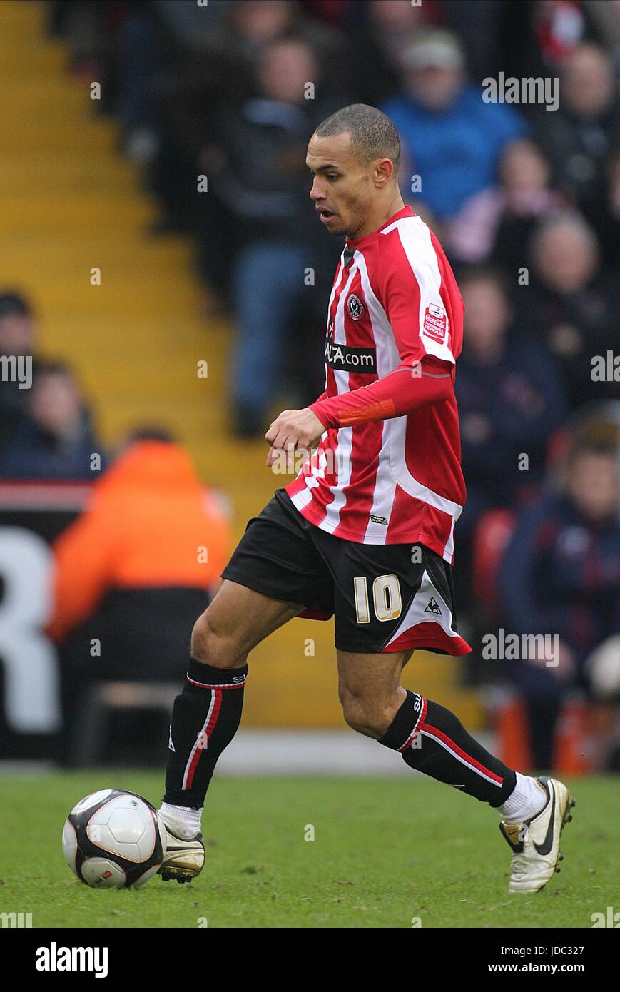 DANNY WEBBER SHEFFIELD UTD FC BRAMALL LANE SHEFFIELD ANGLETERRE 14 Février 2009 Banque D'Images