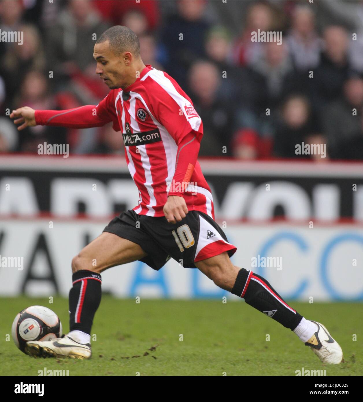 DANNY WEBBER SHEFFIELD UTD FC BRAMALL LANE SHEFFIELD ANGLETERRE 14 Février 2009 Banque D'Images