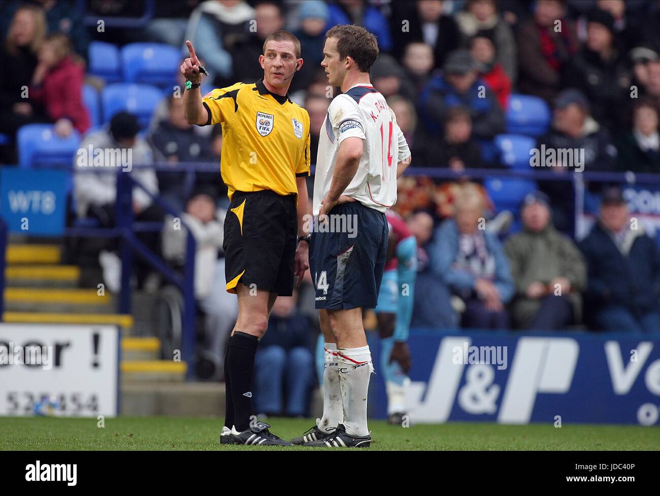 KEVIN DAVIES & STEVE TANNER BOLTON V West Ham United STADE REEBOK BOLTON ANGLETERRE 21 Février 2009 Banque D'Images