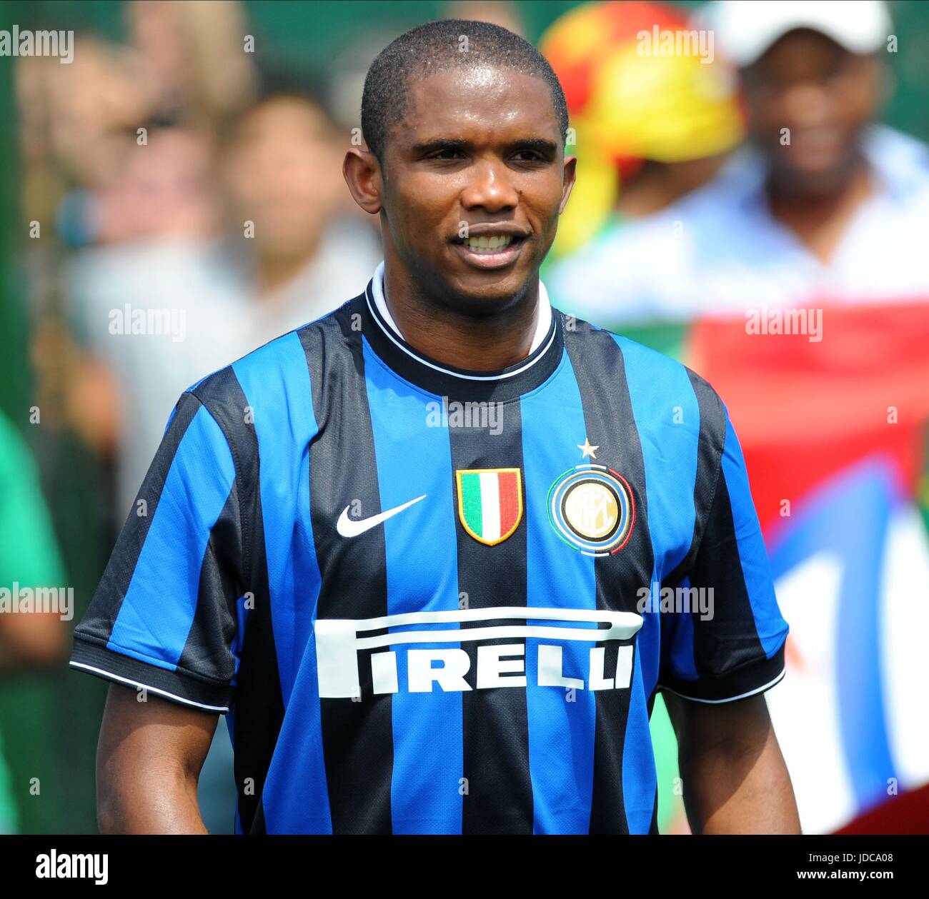 SAMUEL Eto'o (UK SALES UNIQUEMENT) L'INTER MILAN Appiano Gentile ITALIE 28 Juillet 2009 Banque D'Images