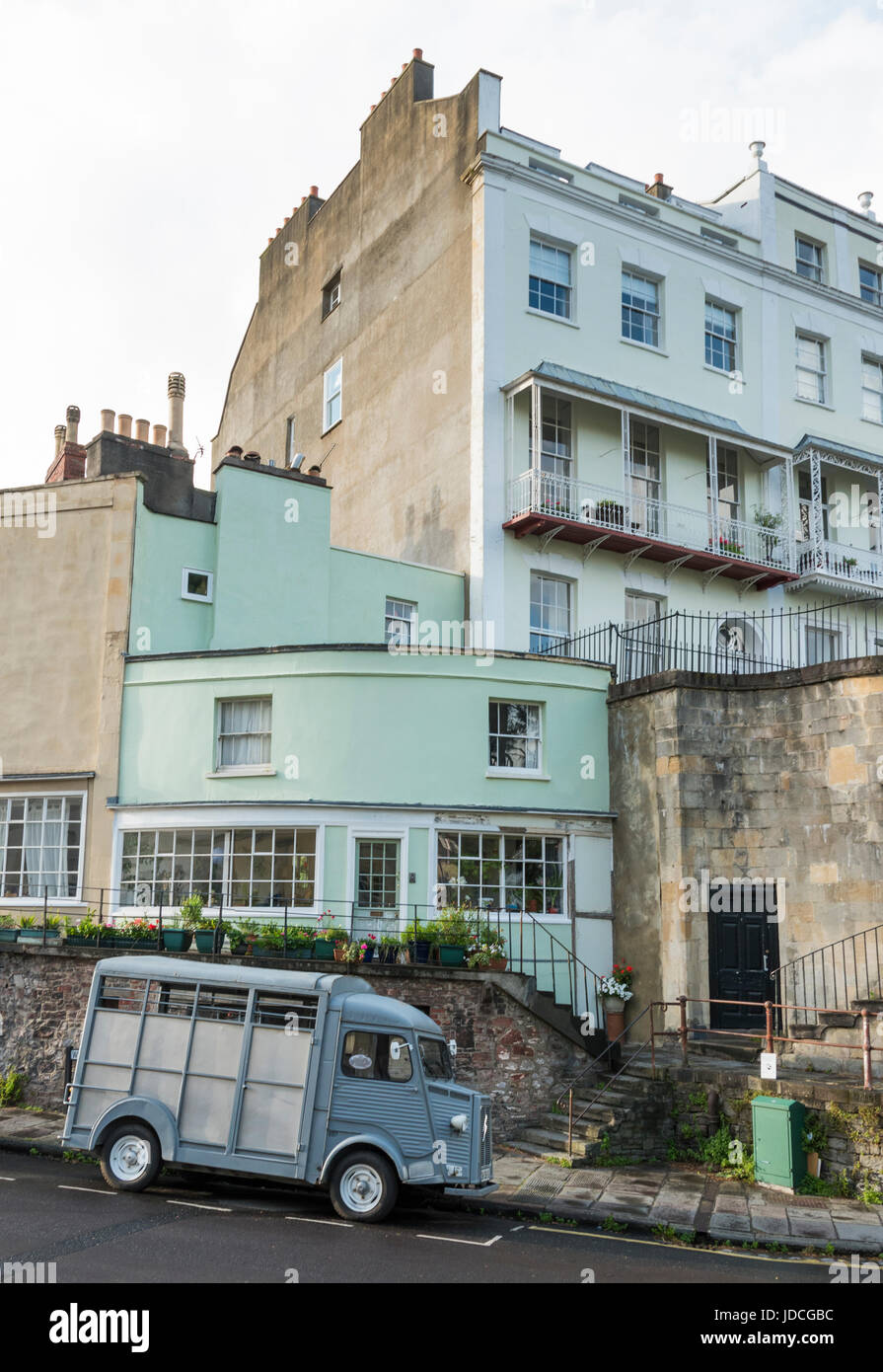 Citroen reconvertie en boîte cheval Clifton, Bristol, Royaume-Uni Banque D'Images