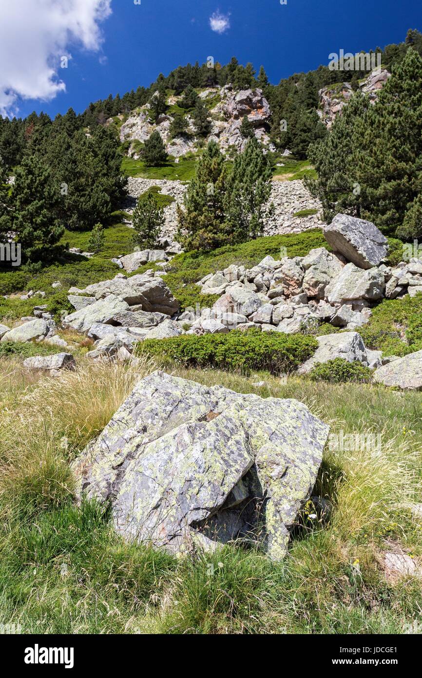 Paysage de vallée de Nuria en Espagne Banque D'Images