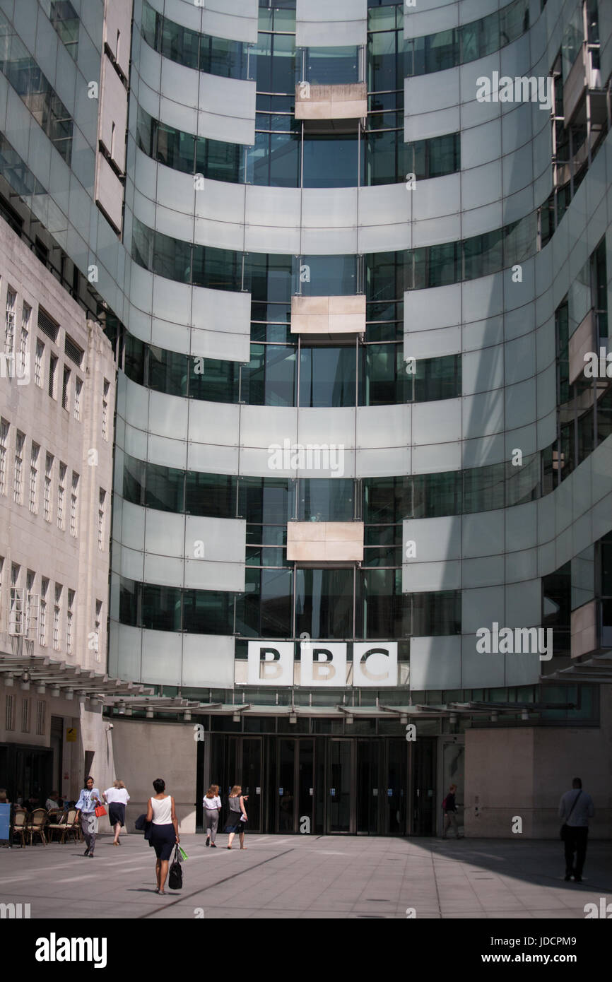 BBC British Broadcasting Corporation, le Langham Place Londres Banque D'Images