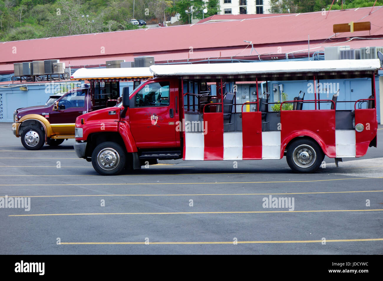 Taxi Touristique, St Thomas, Caraïbes Banque D'Images