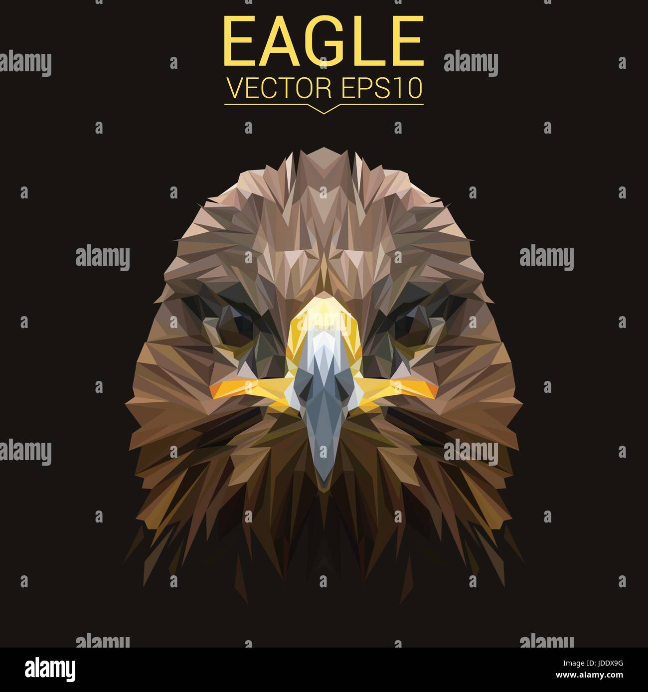 Eagle vector illustration design poly faible. Illustration de Vecteur