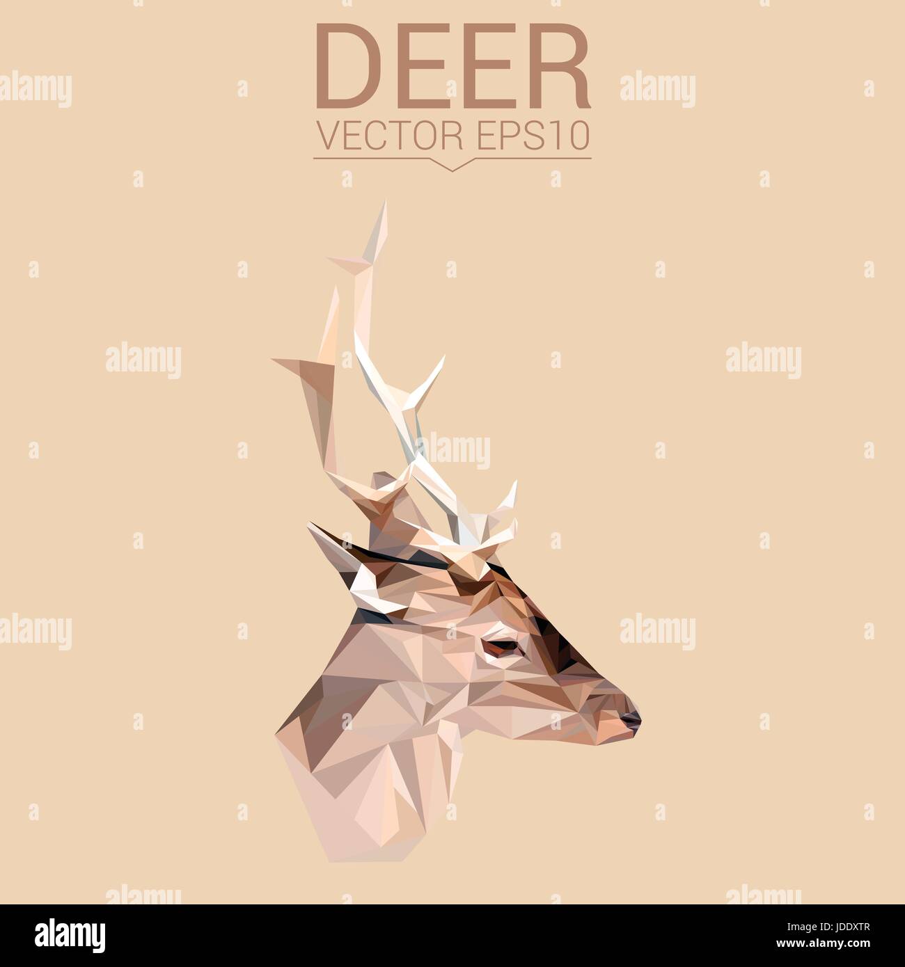 Deer design poly faible. Illustration vecteur de triangle. Illustration de Vecteur