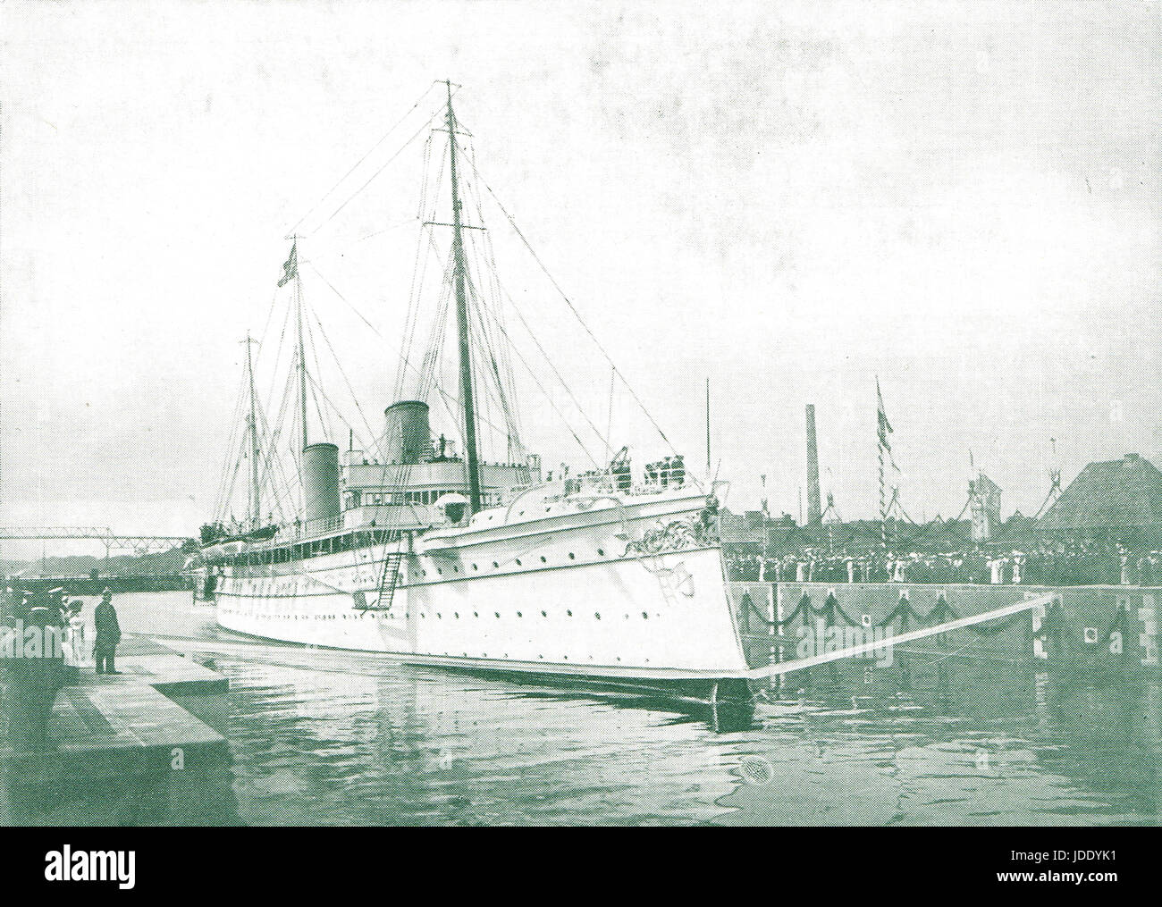 Le Kaiser's yacht à la Kiel regatta 1914 Banque D'Images