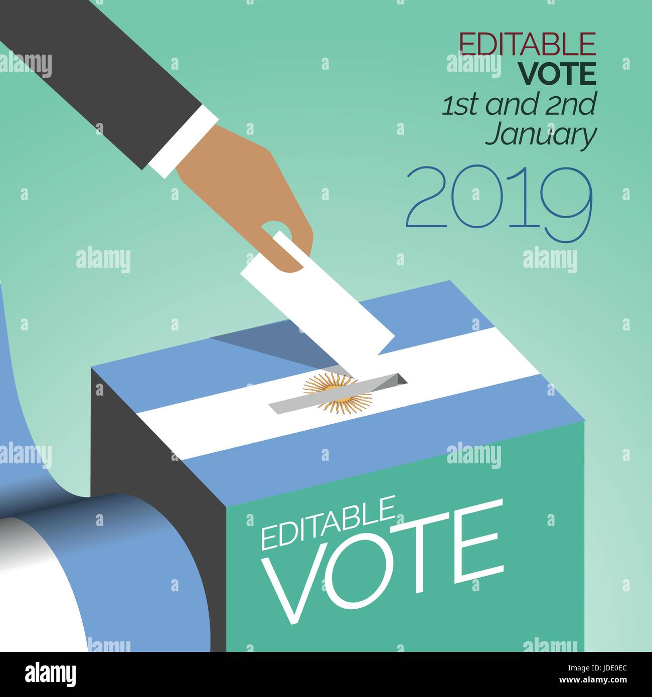 Vote élection fort en Argentine Illustration de Vecteur