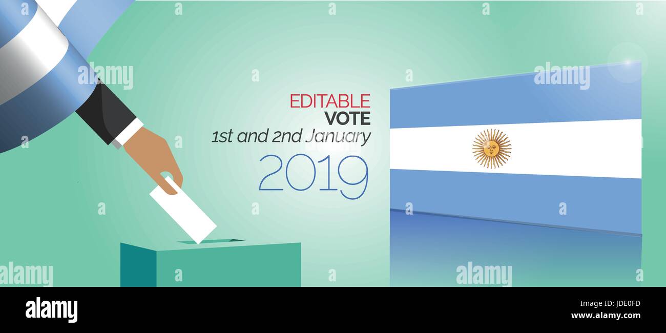 Vote élection fort en Argentine Illustration de Vecteur