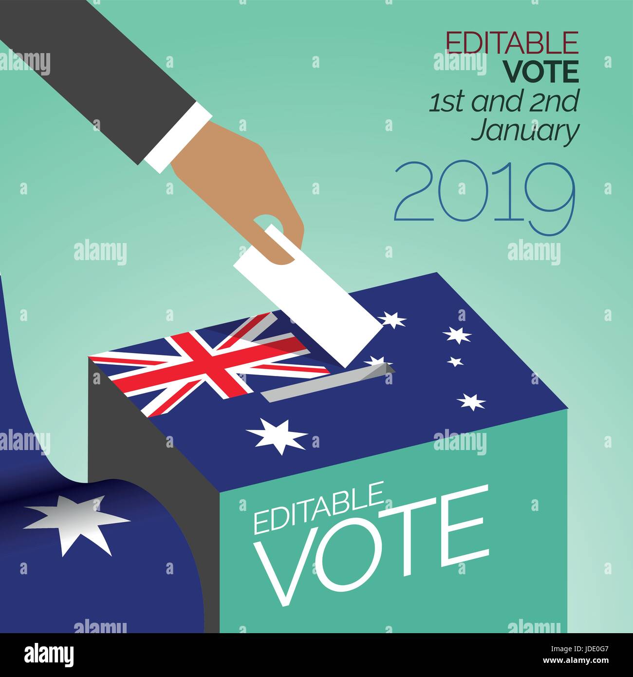 Vote élection fort en Australie Illustration de Vecteur