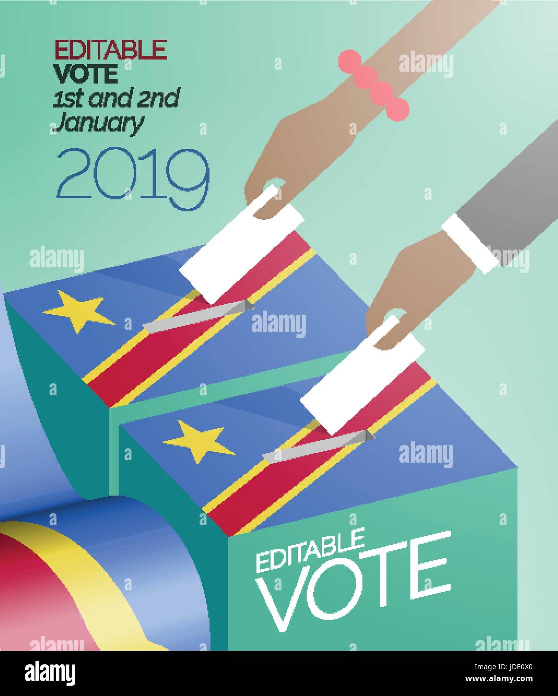 Fort vote de l'élection au Congo Illustration de Vecteur