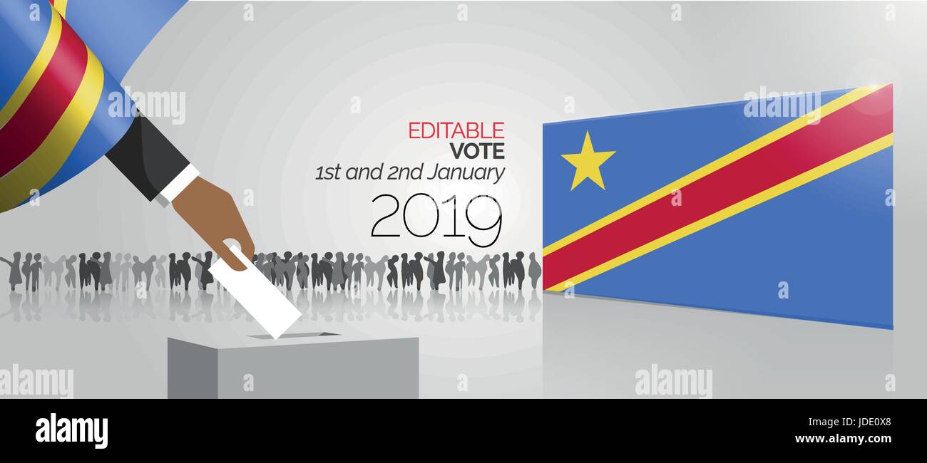 Fort vote de l'élection au Congo Illustration de Vecteur