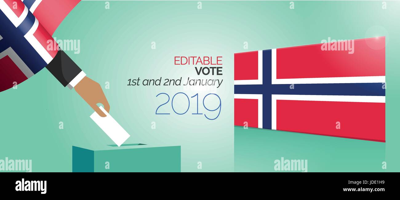 Vote élection fort en Norvège Illustration de Vecteur