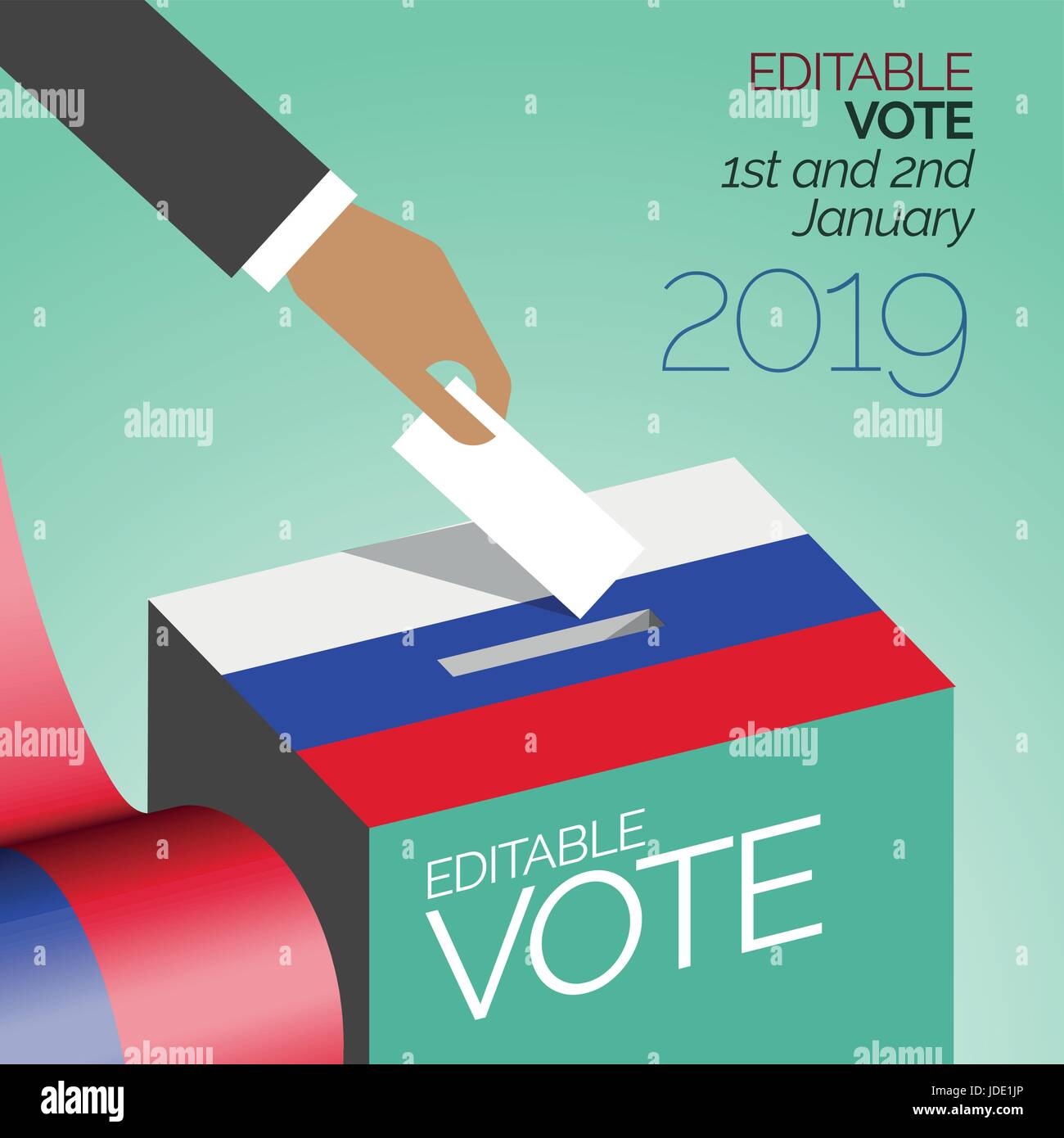 Fort vote de l'élection en Russie Illustration de Vecteur
