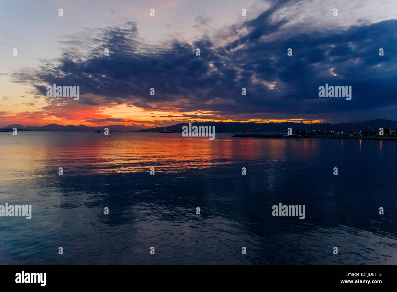 Juan Les Pins France 20 Septembre 2016 Coucher De