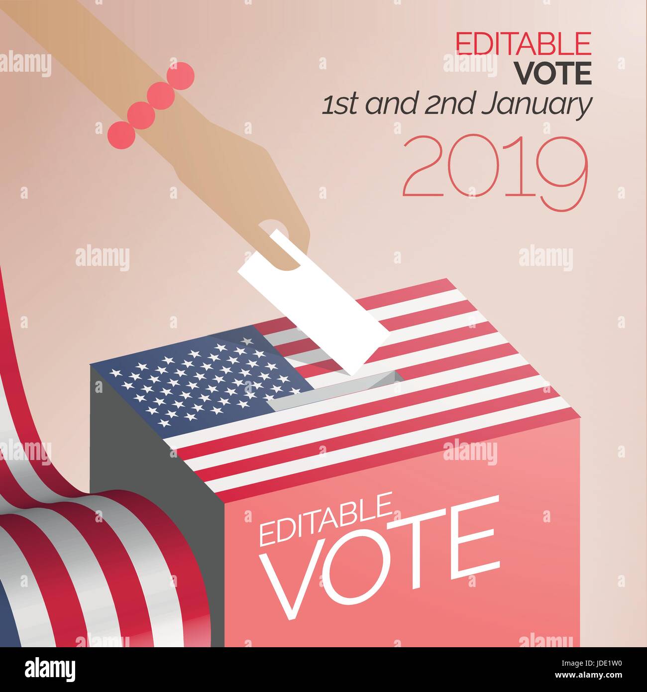 Vote élection fort dans United States Illustration de Vecteur