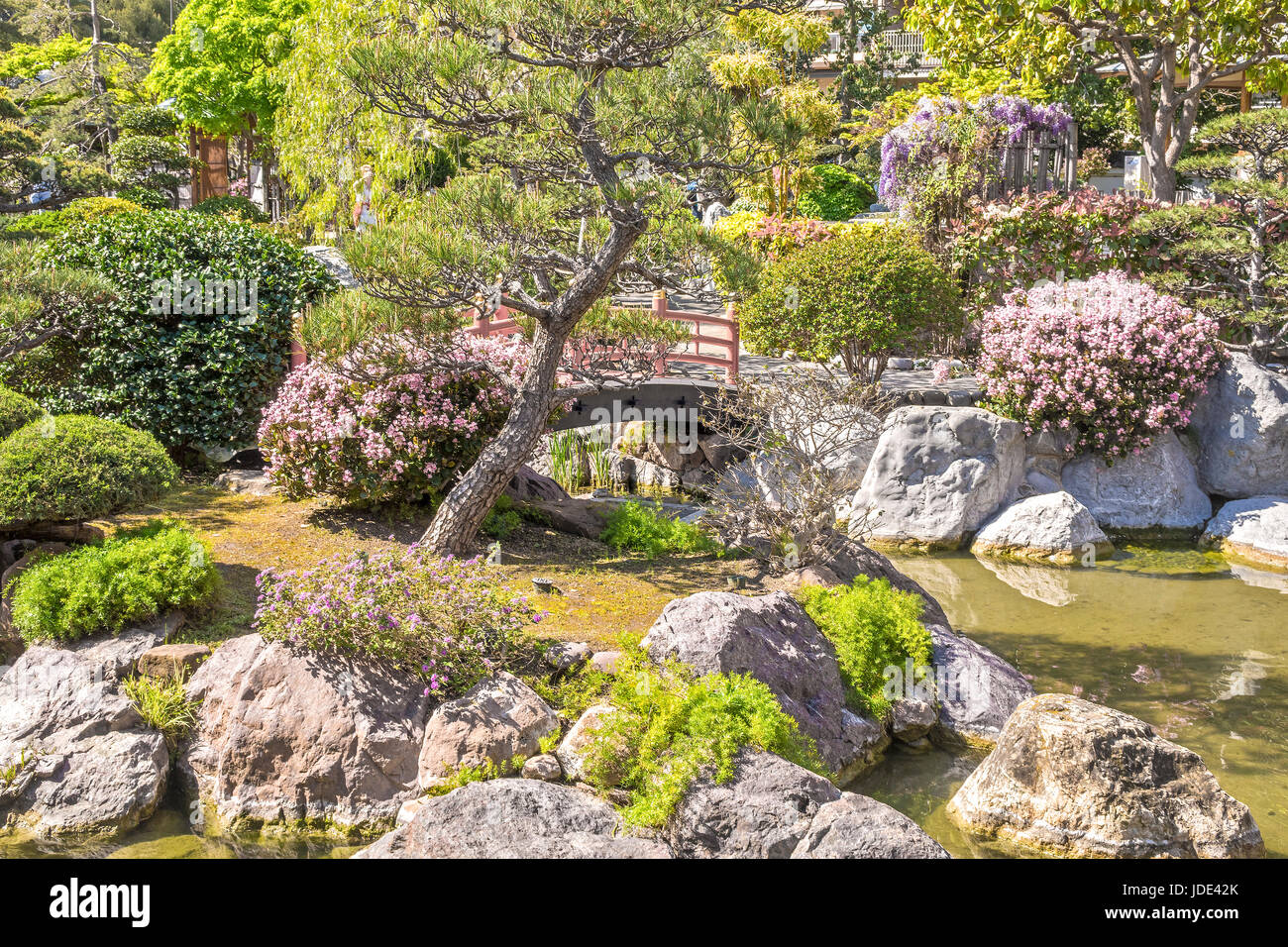 Jardin Japonais Monte Carlo Monaco Banque D'Images