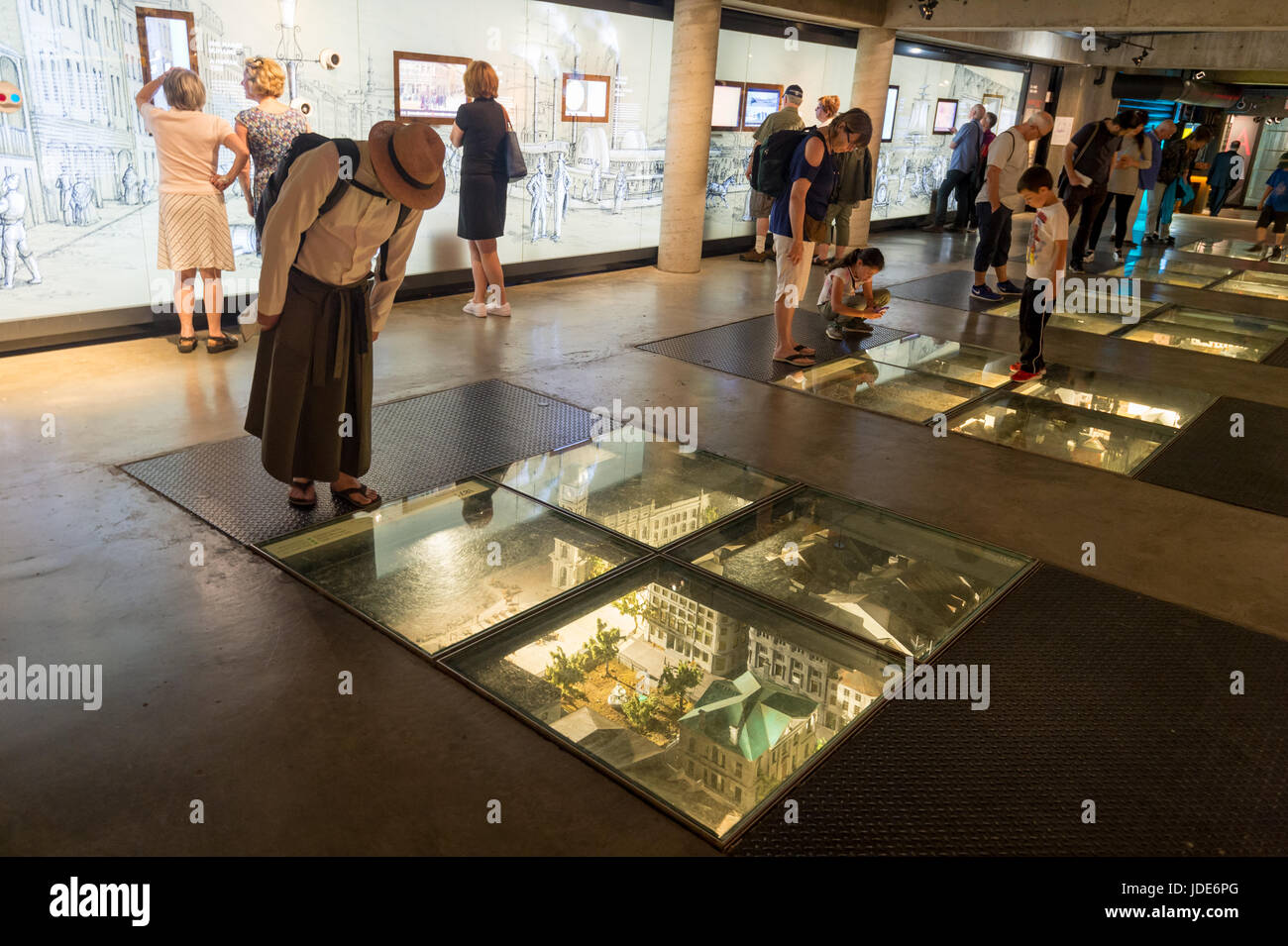 Montréal, le 17 juin 2017 : Marché à Pointe-à-Callière Banque D'Images