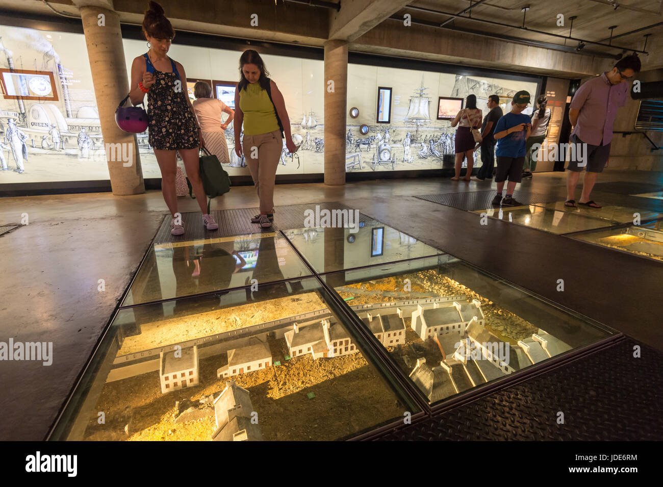 Montréal, le 17 juin 2017 : Marché à Pointe-à-Callière Banque D'Images