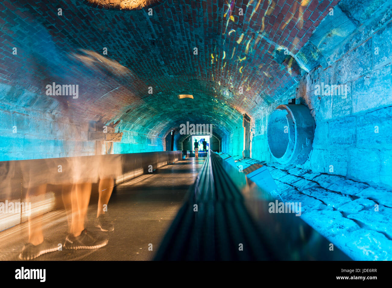 Montréal, le 17 juin 2017 : premier collecteur à Pointe-à-Callière à Pointe-à-Callière Banque D'Images