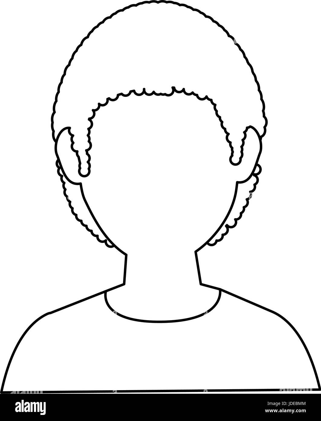 Personnage sans visage illustration Banque d'images noir et blanc - Alamy